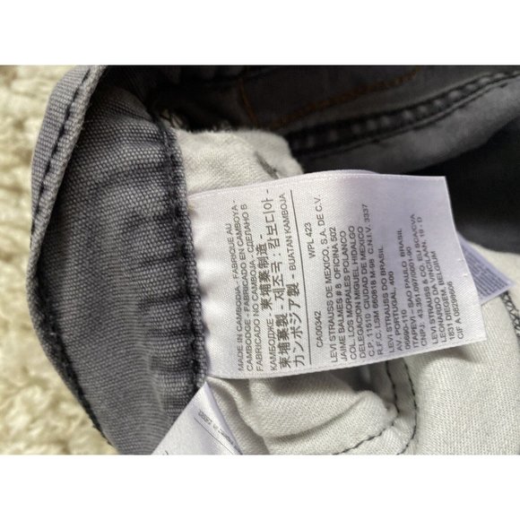 Levi Strauss Men's Gray Jeans 514 Sz 31x30 White Tab Denim Vintage - Picture 5 of 7